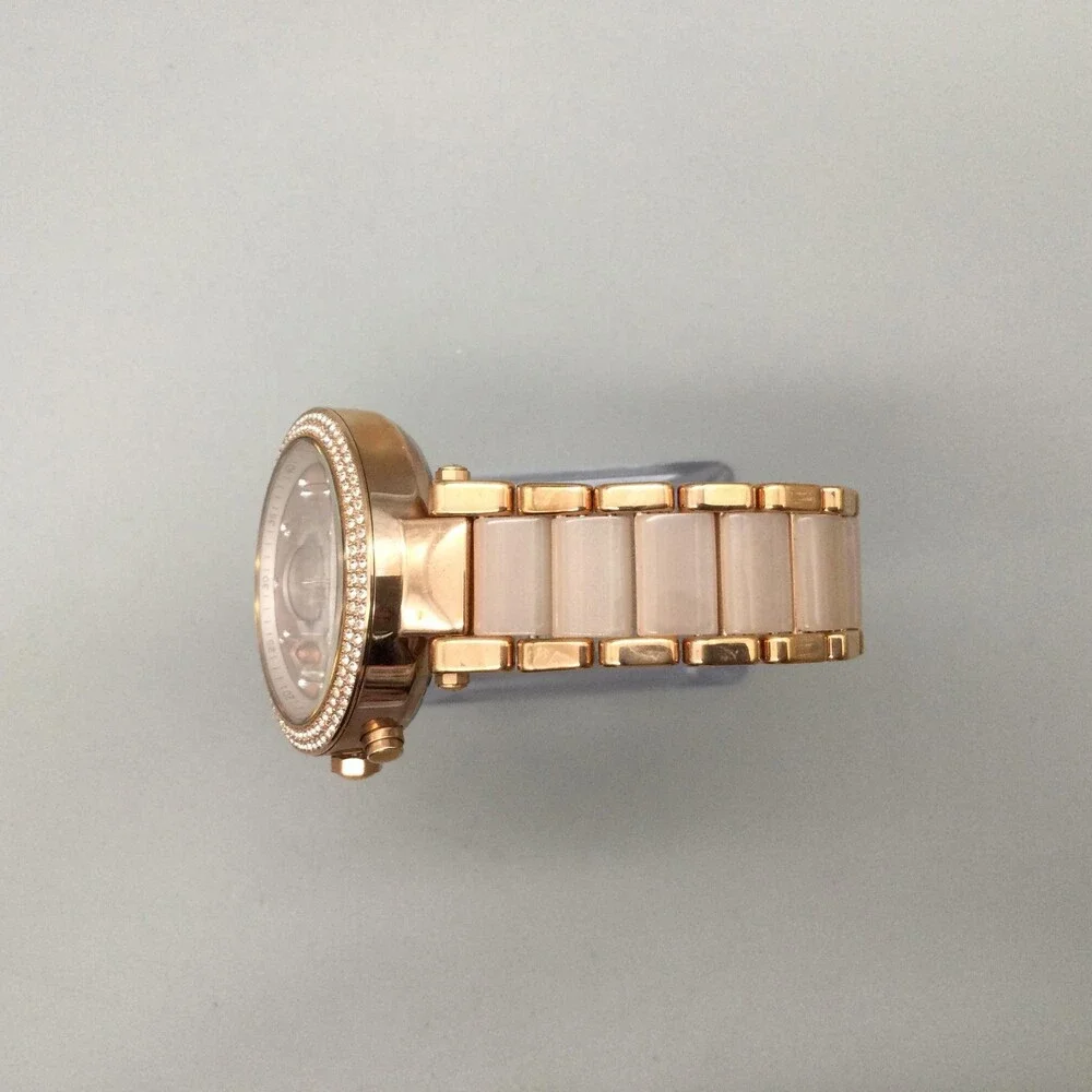 Michael Kors Parker Women Watch MK-5896 Rose Gold Tone BOX New Battery 7.25" - Picture 6 of 15